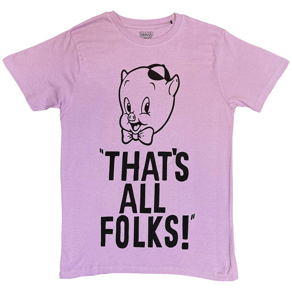 Looney Tunes - That's All Folks Herren TShirt - Lila